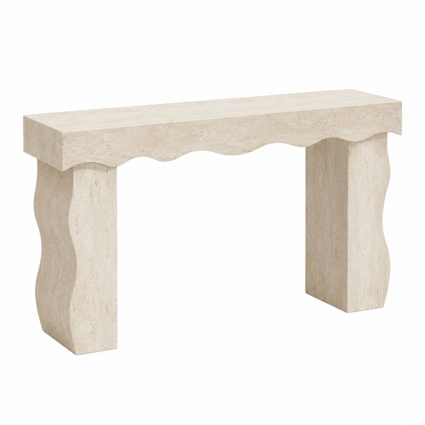 Travertine Console Table Beige 120 cm x 30 cm x 80 cm